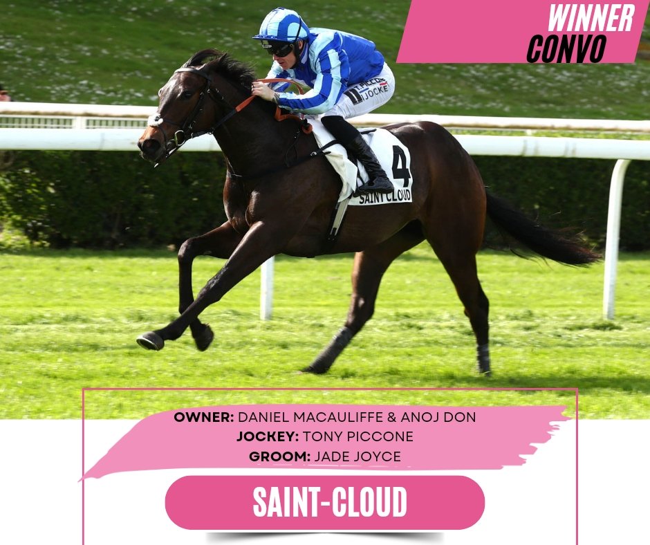 🇫🇷🥇WINNER🥇🇫🇷Convo @StroudColeman blitzes her rivals to make it back to back wins in the Prix du Debut at @francegalop Saint-Cloud for @killalastables under @piccone_tony This one is for you @SC_Cherchi you remain firmly in our thoughts and prayers ❤️