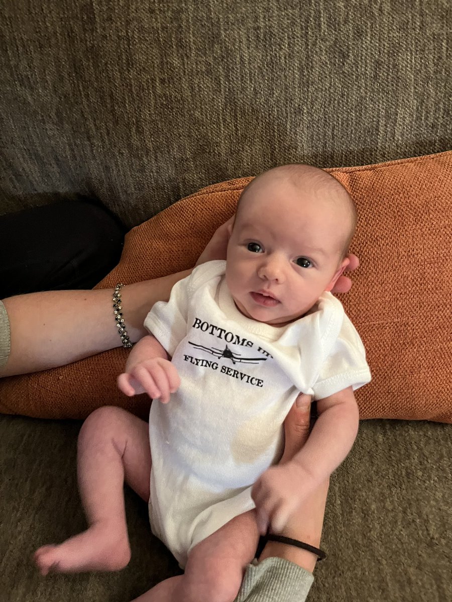 Some customers planted more than crops last season, and their yields are 💯 #bottomsup #babyseason #cutestpilotintraining #bestcustomersever #nevertooyoungtofly #bottomsupflying #arcropduster