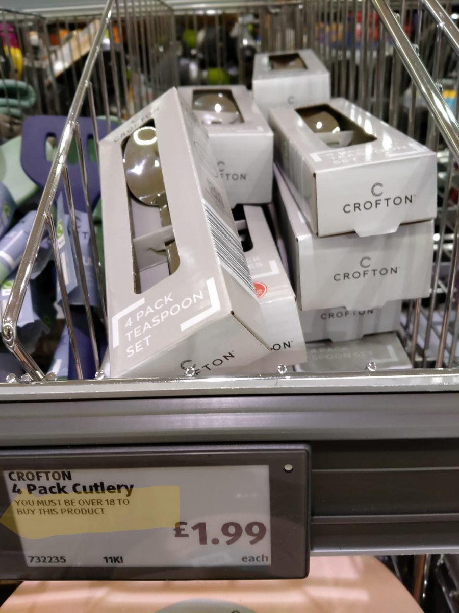 liltinker's tweet image. Aldi is in the forefront of the fight against spoon crime.