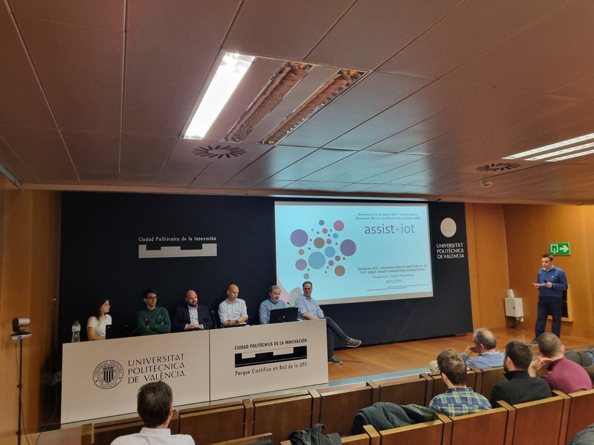 AssistIot's tweet image. #LearnaboutASSISTIoT: The final event of our project continued with presentations about the project pilot and a panel session entitled &quot;Lessons learnt and future of IoT edge cloud computing ecosystems&quot;.
@EU_CloudEdgeIoT @hipeac @CORDIS_EU @UPV