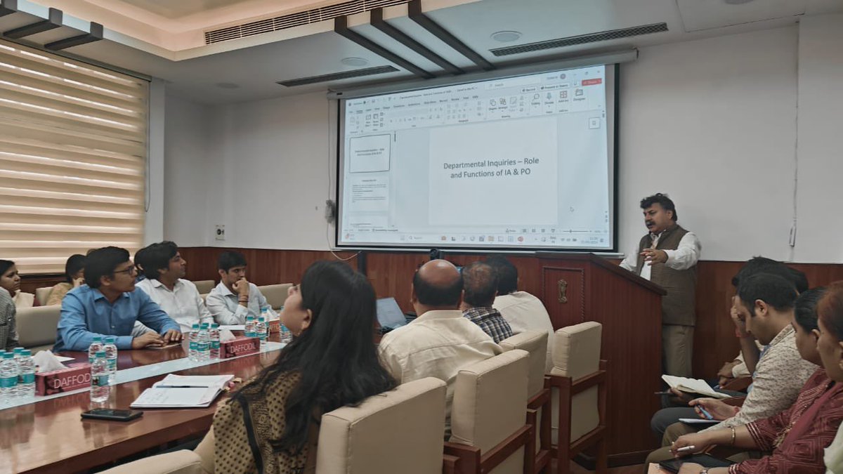 DGoV, NZU organized a capacity building workshop on Departmental proceedings under Vigilance- Role of IO/PO and preparation of memorandum of Charge with Shri Dharmvir Sharma,Director. 45 officers from DGOV, CGST and Customs formations participated in the training