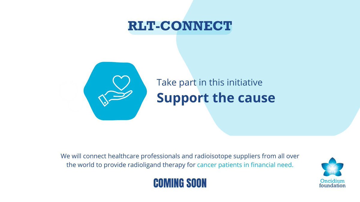 Join us in #CancerCare. Every contribution counts! We aim to treat 365 patients in 5 years. At #TWC2024, we will launch #RLTConnect. It'll facilitate the access to radioligand therapy for patients in need. Please, mail to: rlt-connect@oncidium-life.org