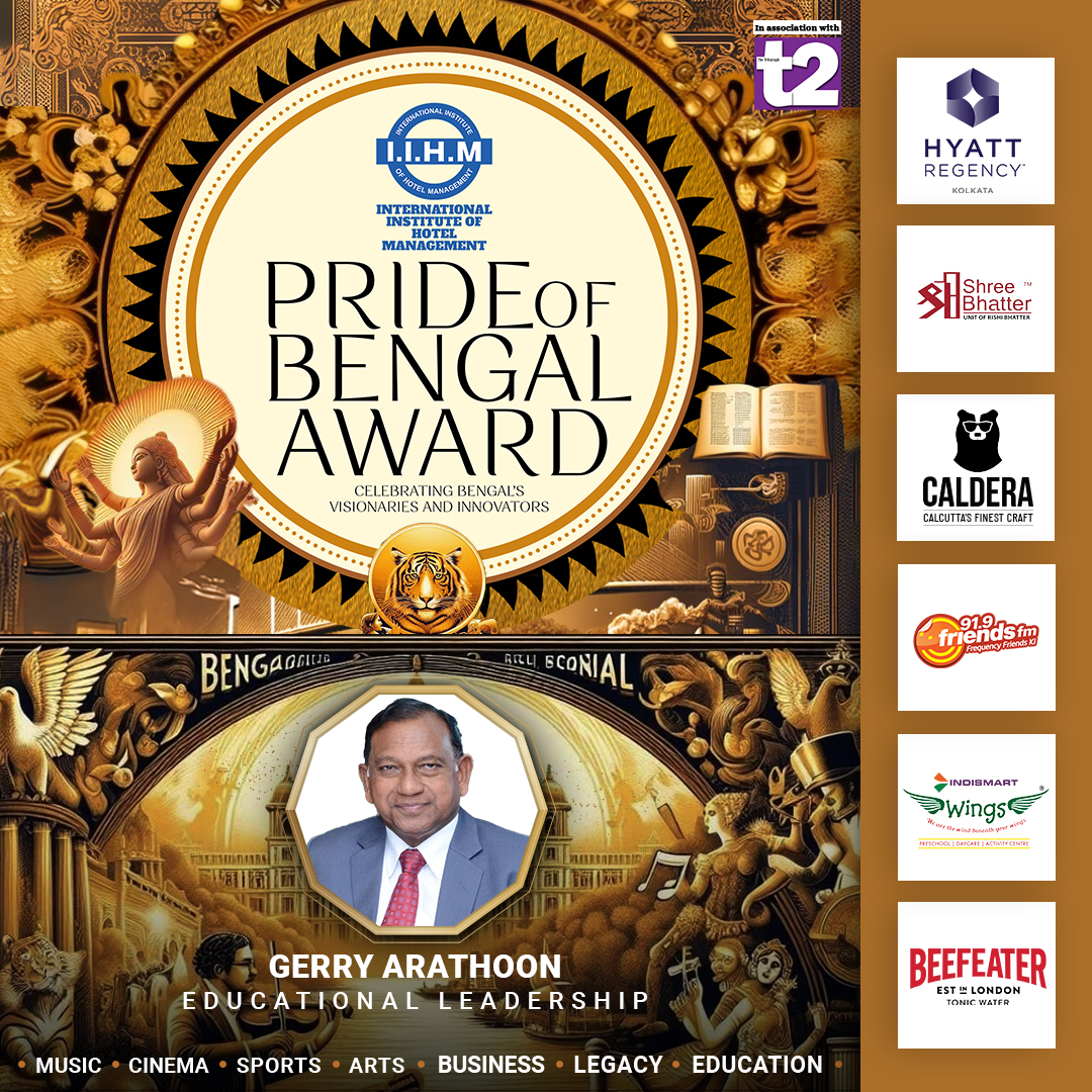 🌟 Celebrating Excellence🌟 We are thrilled to congratulate Gerry Arathoon, an exceptional educationist and visionary, on receiving the prestigious 2024 Pride of Bengal Award! 🎉 #PrideOfBengal #EducationExcellence #BengalLegacy #iihm #iihmhotelschools