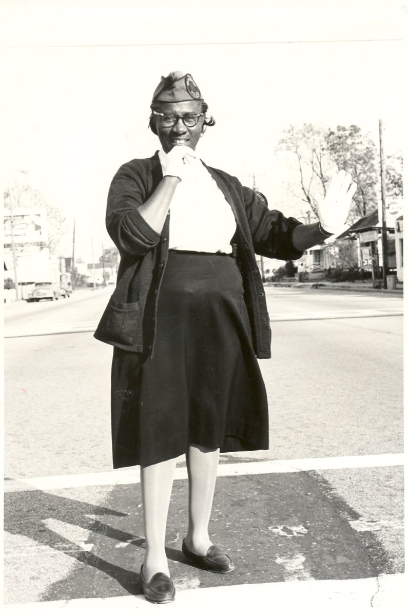 Marie W Galloway was one the first Black women to be hired as a school crossing guard in New Hanover County. In the early 1950s, @WilmingtonPD hired 12 women to serve in this role. #WomensHistoryMonth