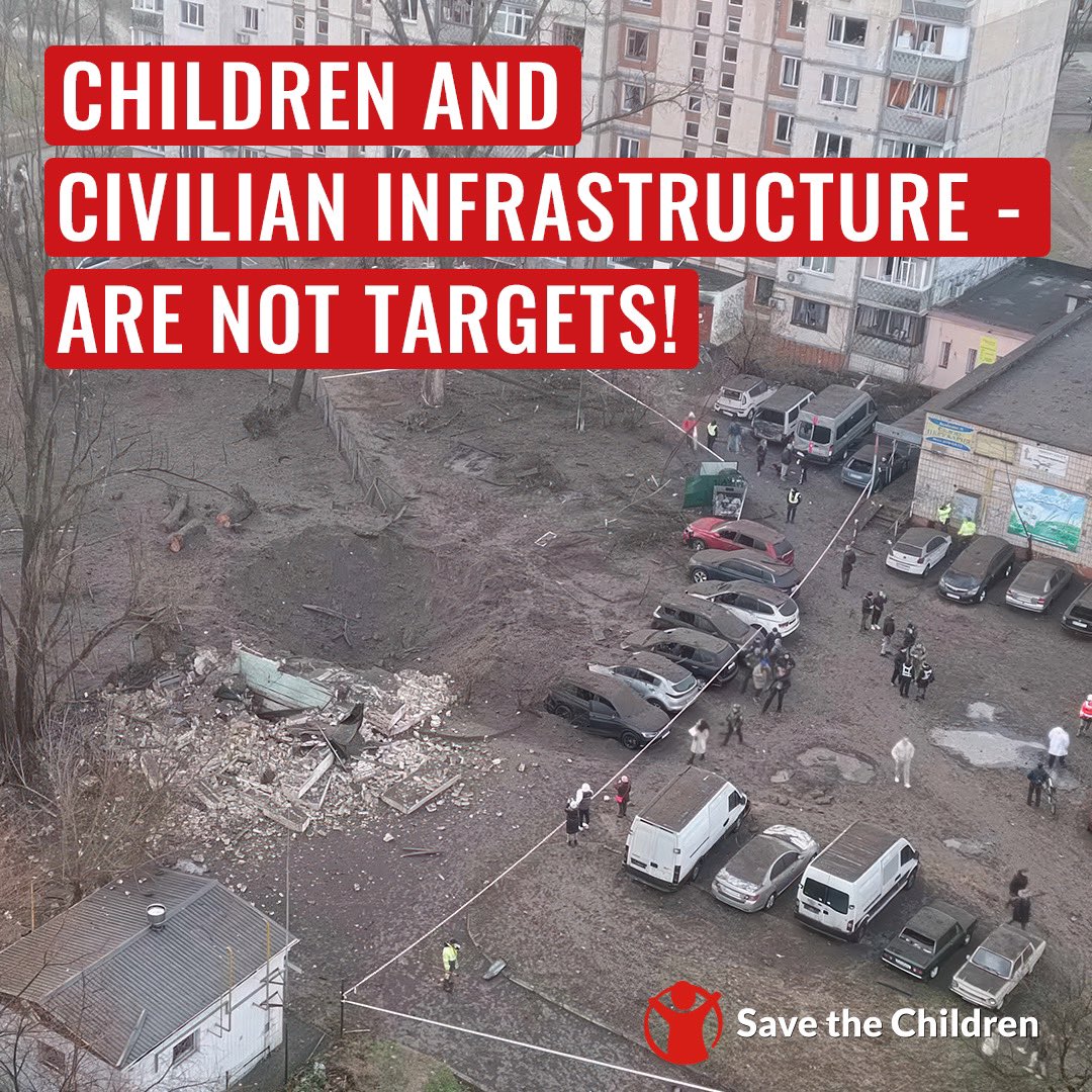 📢 Today in #Ukraine, children woke up to sirens and shelling. In #Kyiv, 3000+ kids sought shelter in metro stations to escape a missile attack, resulting in 13 reported injuries including one child, according to local authorities. Civilians are not a targets❗️