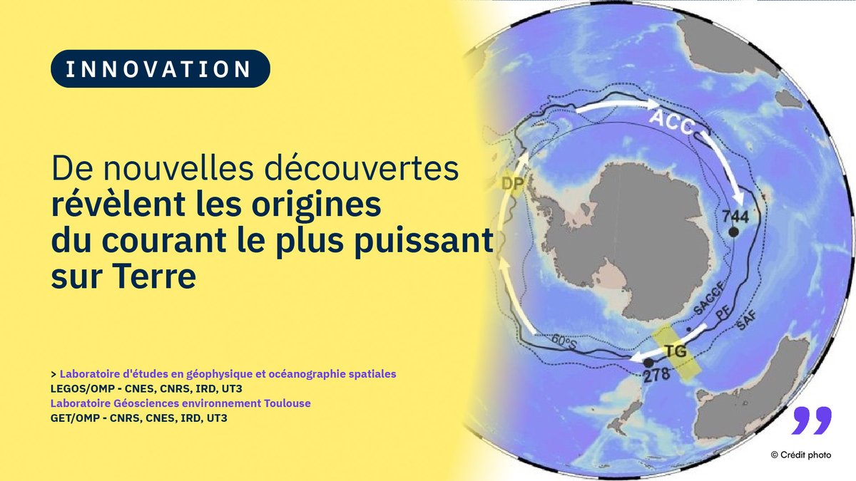 [Actu #science] Cette étude, impliquant le #LEGOS & le @GET_Toulouse pose des questions fondamentales concernant le futur de ce courant dans un contexte de changement climatique, du réchauffement global & de la fonte progressive de la glace en Antarctique. insu.cnrs.fr/fr/cnrsinfo/de…