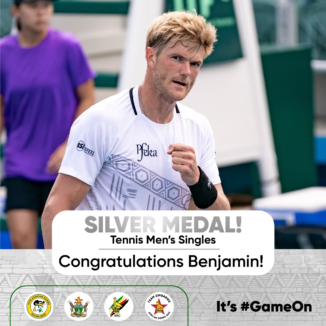 #MedalAlert 7 medals in the Team Zimbabwe bag. A hard-fought battle, but Benjamin Lock takes home silver! Silver today, but gold tomorrow! We can't wait to see what Twiza achieves next, we are so proud of you!🇿🇼 #GameOn #TeamZimbabwe #AfricanGames #GoTeamZim #ZimbabweTennis
