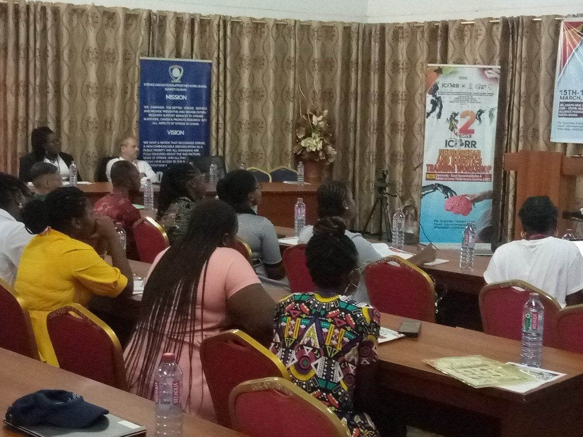 Excerpts of DAY 1 session ICORR NEUROREHAB&ROBOTICS workshop held at CSIR STEPRI DAY 2 starts soon Ad Adams delivering a welcome address @WHO @WHOAFRO @WHOGhana @mohgovgh @OkoeBoye @KasoloFrancis @_GHSofficial @_GHSofficial @ @WorldStrokeOrg @worldheartfed @SwissEmbAccra