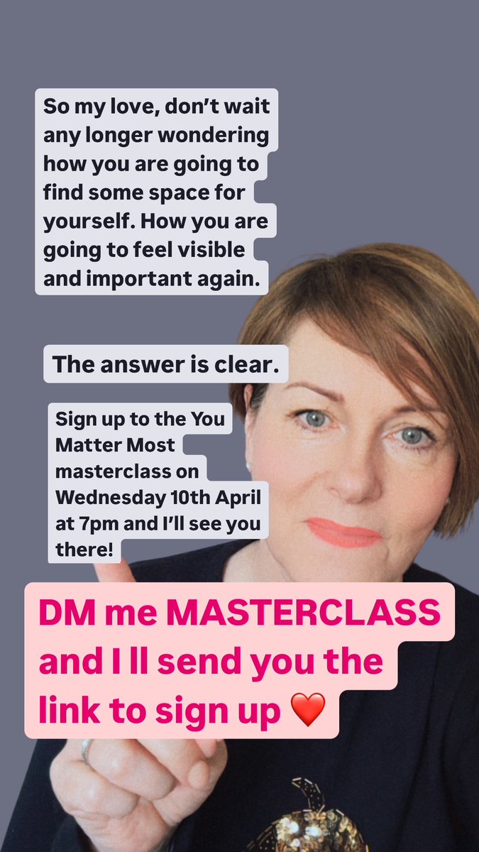 SSmith_Coaching's tweet photo. Hi ladies, are you always giving away your time to everyone else and you have no idea how to stop? Well I have the answer for you. Join me on Wednesday 10th April, 7-8pm in my masterclass YOU MATTER MOST. Sign up here: https://t.co/ZXhg6QosPy https://t.co/yWOX2xHO10