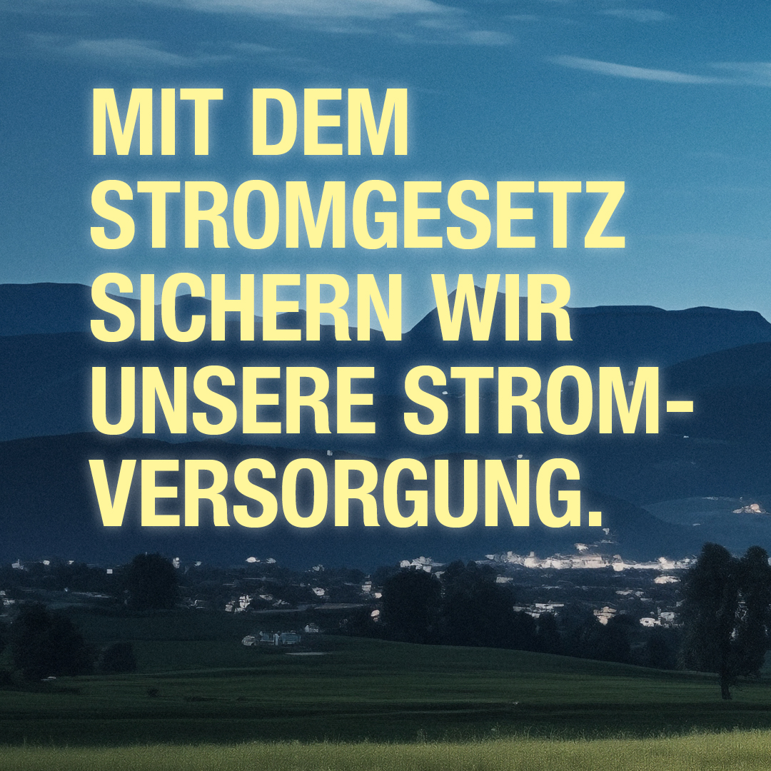 Mit dem #Stromgesetz stellen wir jetzt die Weichen für eine sichere #Stromversorgung. Deshalb: JA zum Stromgesetz am 9. Juni. ⚡
#StromgesetzJa #Abst24 #chvote