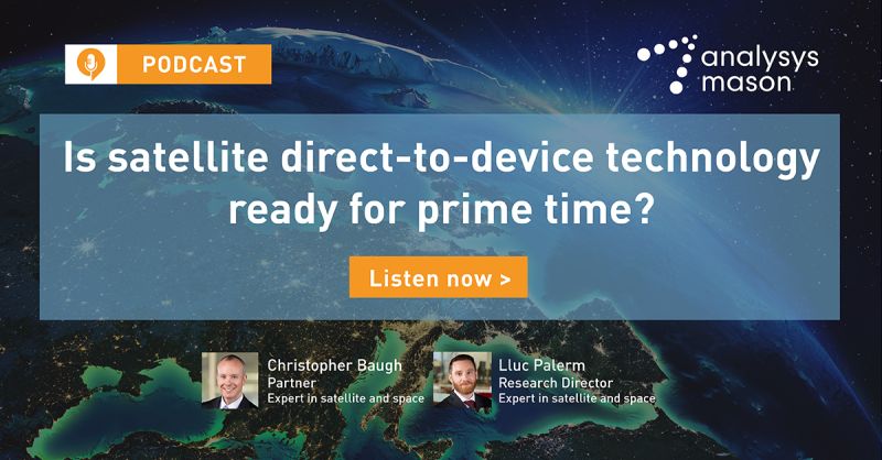 Is satellite direct-to-device technology ready to meet customers’ expectations? What is the revenue opportunity today and how will it evolve over time? Listen now: bit.ly/48P1t2E

#SatelliteInsights #Satellite