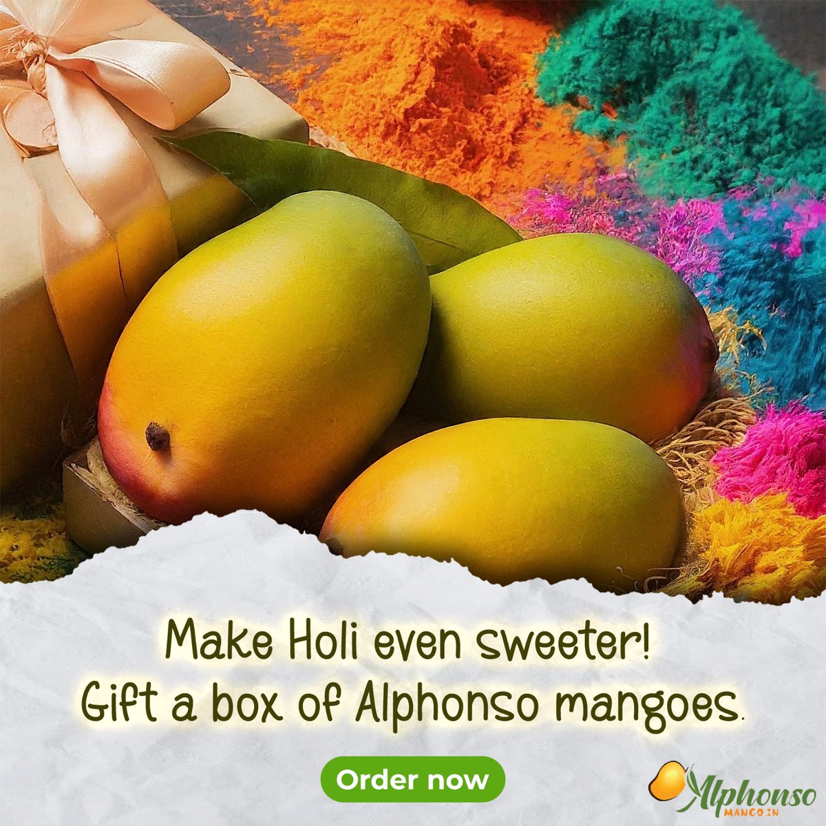Taste of Tradition with Alphonso Mangoes

🎨 Celebrate Holi with a Burst of Ratnagiri & Devgad Sunshine of Alphonso Mangoes (Delivered Pan-India)!

Indulge in the legendary sweetness of authentic Alphonso mangoes, handpicked from the orchards of Ratnagiri and Devgad. Experience