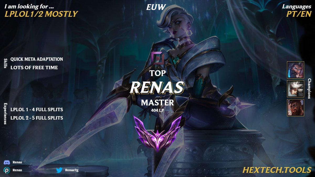 I'm still linked with <a href="/ClubSenshi/">Senshi Esports Club 🇵🇹</a>, but they've allowed me to look for offers

Dm me here or discord renas

❤️&amp;🔁 appreciated