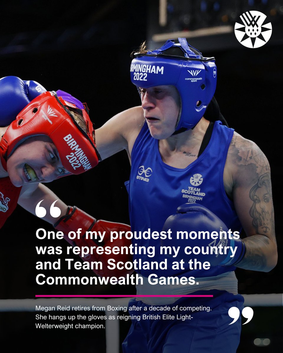 🏴󠁧󠁢󠁳󠁣󠁴󠁿 Nothing beats competing for your country! Happy retirement to Megan Reid, who was part of our most successful ever Boxing team at #Birmingham2022