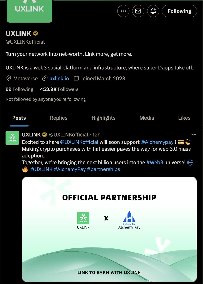 web3_ethos's tweet photo. ⏰💸 Airdrop Alert #30 - UXLINK (Confirmed)
UXLINK is a web3 social platform and infrastructure, where super Dapps take off.
@UXLINKofficial #Web3Ethos #Airdrop #UXLINK https://t.co/AYc8Mz8UAt