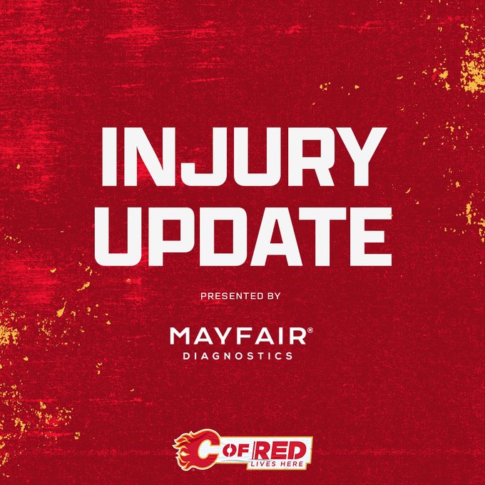 Flames Injury Update graphic