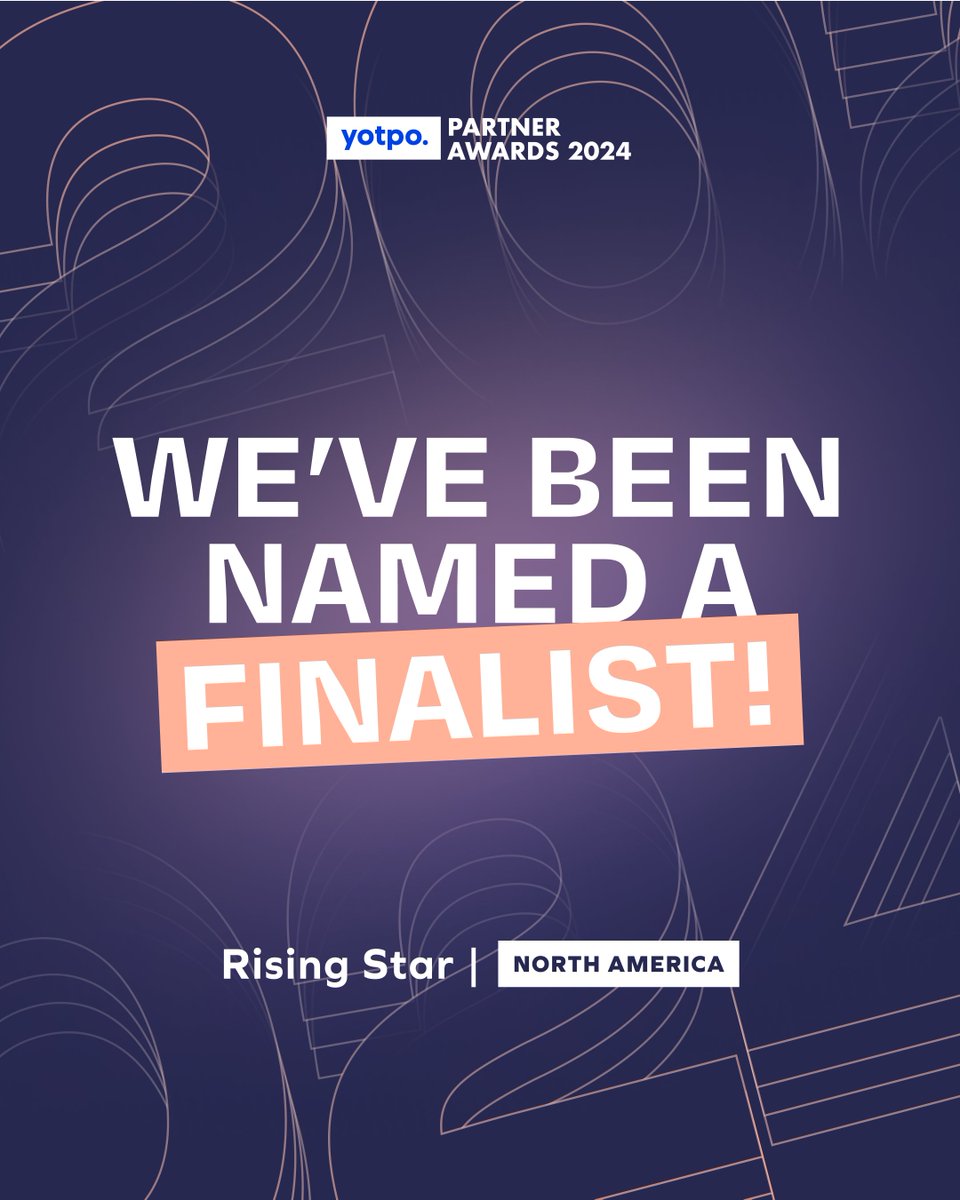 We're stoked to share the news: we've been named a finalist for the 2024 <a href="/Yotpo/">Yotpo</a> Partner Awards- Rising Star- NA category!

hubs.li/Q02qhlQ00