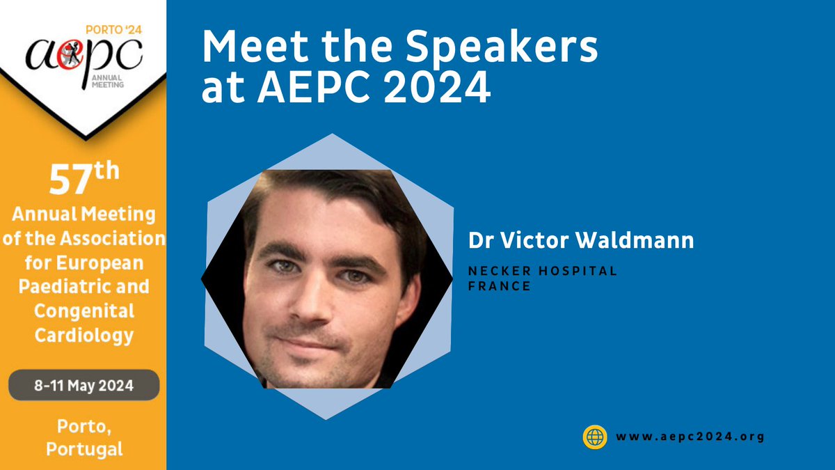 Meet the speakers of #AEPC2024! Dr @victor_waldmann is a congenital and pediatric cardiac electrophysiologist in Paris, France. Currently, he practices his work at Necker Hospital & European Georges Pompidou Hospital. Meet him in person at #AEPC2024! bit.ly/3ugC1op