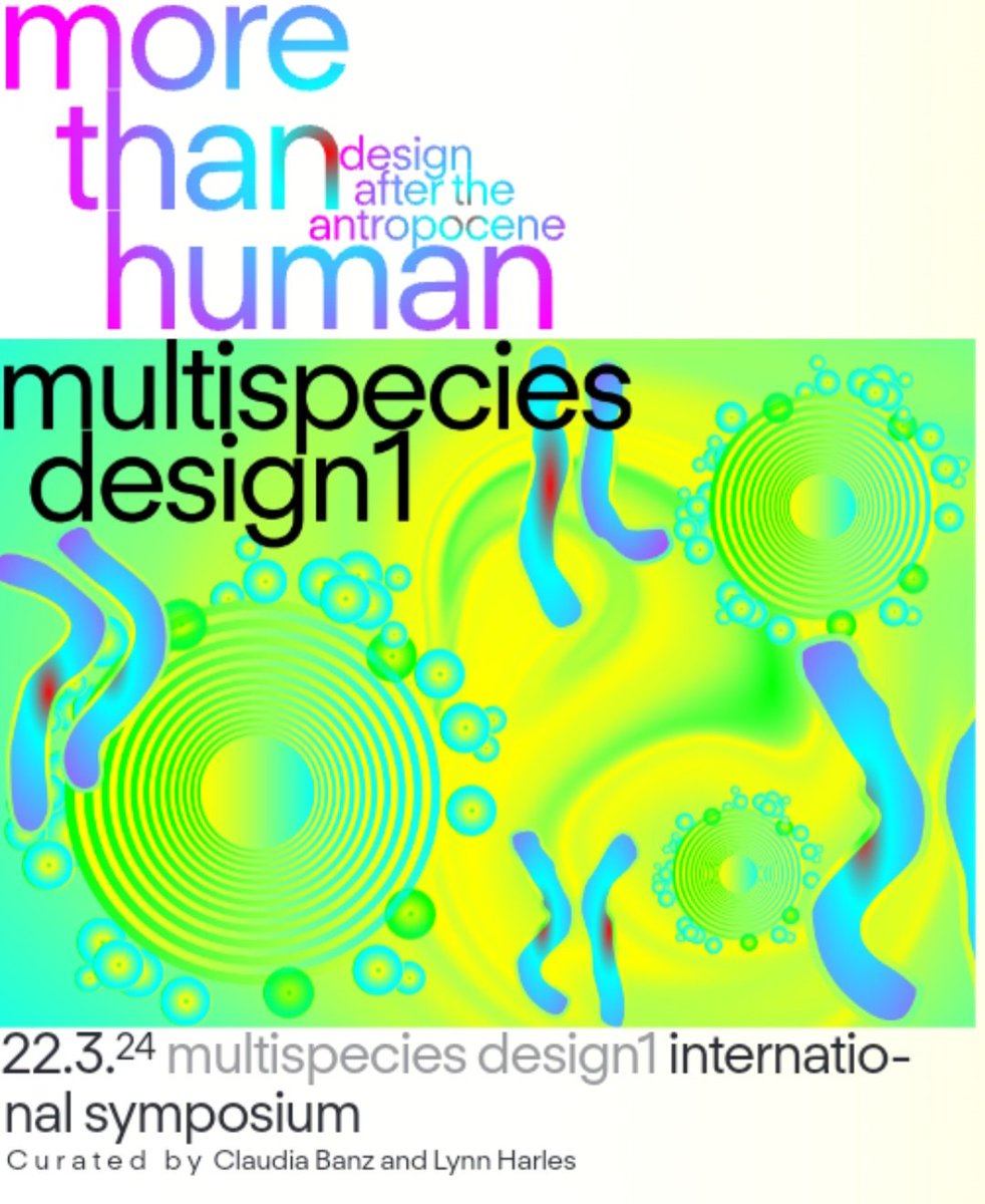 Hey Berlin, ready or not, here I come! On Fridày at 2:30pm I'll be speaking about Decentered Multispecies Design, at a more than human happening near you. more-than-human.eu/en/