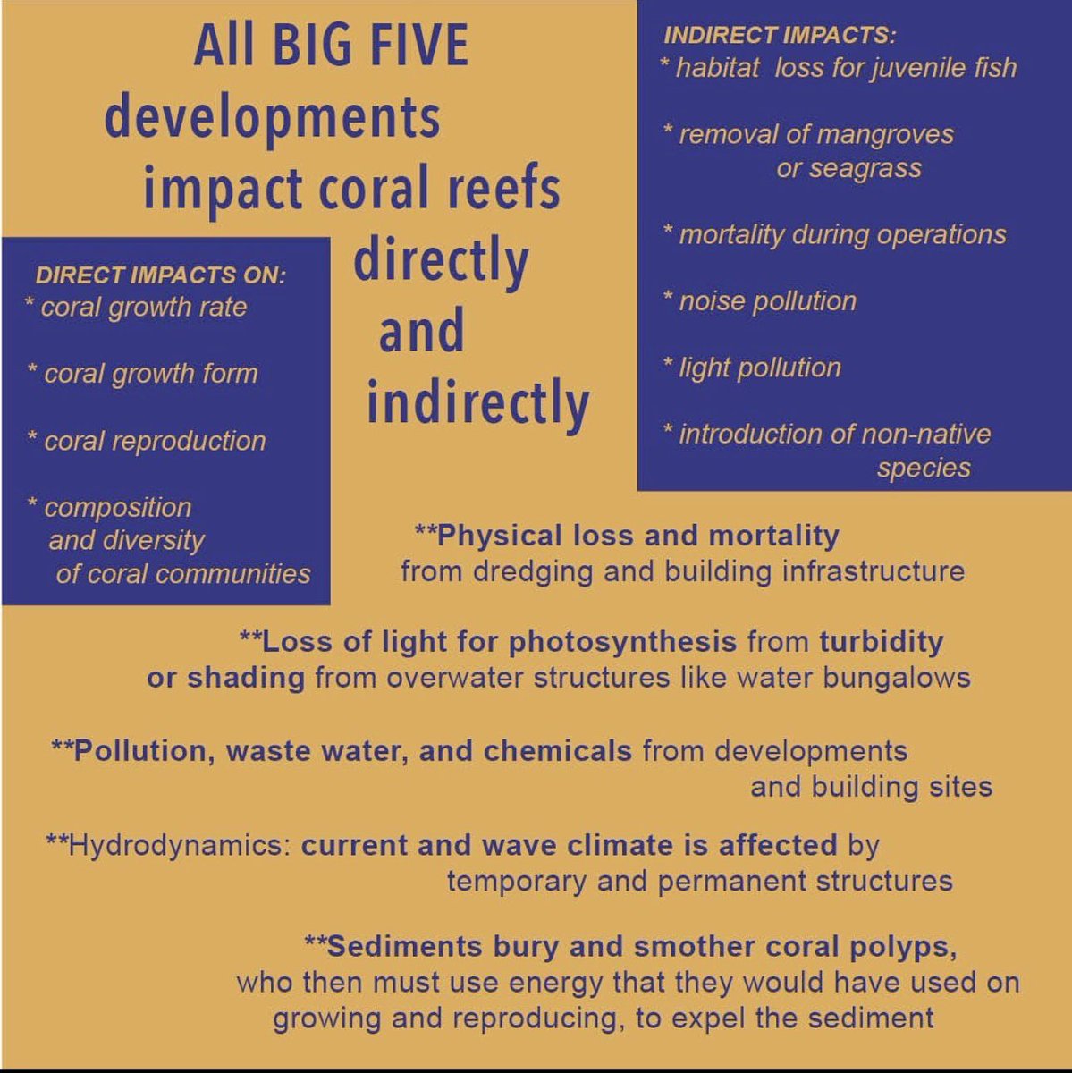 🚧The “Big Five” development activities in Maldives directly impact coral growth, reproduction & diversity. ⚠️There’s a bleaching alert 💙Always prioritise coral resilience & survival. ✅Act now! Stop all activities that harm coral health! 📹34:40m ➡️ youtu.be/vsKjxR61FU8