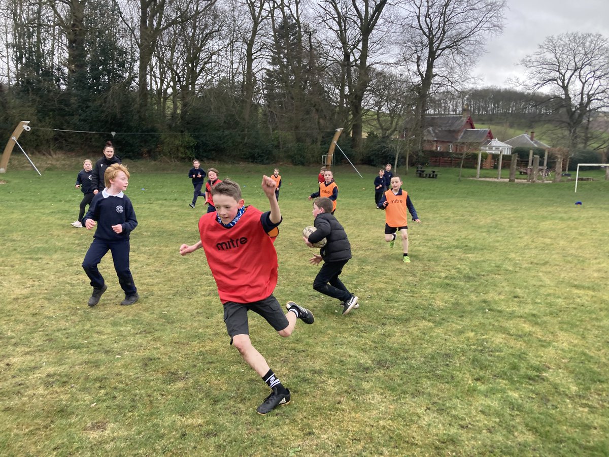 Some action shots of P4 -7 pupils having fun with Jess from @PerthshireRugby at their lunchtime rugby club.🏉 Fantastic energy, enthusiasm and teamwork! 🏉 #Rugby #teamwork