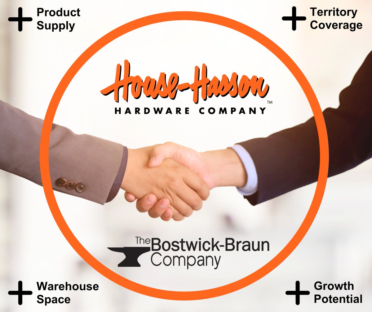 House-Hasson Signs Letter of Intent to Acquire Bostwick-Braun

House-Hasson Hardware has signed a letter of intent to acquire Bostwick-Braun Hardware, a Midwestern U.S. wholesale hardware distributor. The acquisition will include warehouses and inventory.

hubs.ly/Q02qh5W00