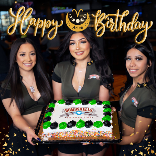 Bombshells_Bar's tweet photo. Happy Birthday Aries! If you have the Bombshells Officers app you are entitled to a free birthday dessert. Find The Bombshells Officers app in the App and Google store. #bombshells #officersapp #happybirhtday #freedessert #aries https://t.co/7xLE2muTbe