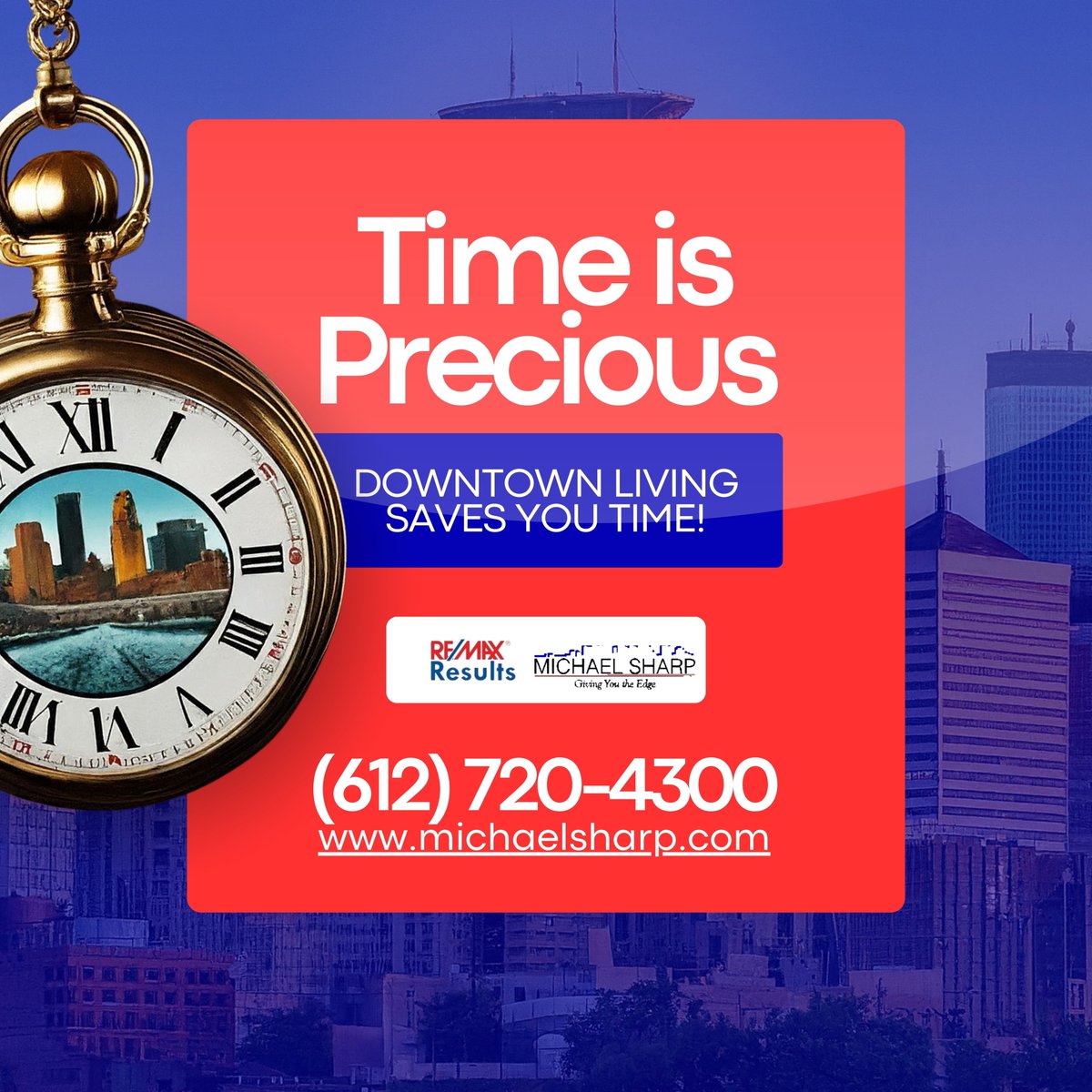 In the heart of Minneapolis, every second counts. 

Discover downtown living where convenience meets culture, saving you precious time for what truly matters. 

#DowntownMinneapolis #TimeIsPrecious #ConvenienceCulture #UrbanLiving #SaveTime #LifeOnTheGo #CityConvenience #RealE...