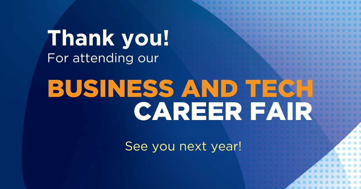 MacEwan_CS's tweet photo. Thank you to the over 450 students students and 26 employers who joined us for the Business and Tech Career Fair! 🎉 We look forward to seeing you again next year! https://t.co/ilKXQfNG71