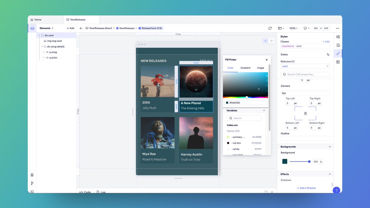 CoduxIDE's tweet photo. Good news, Codux fans! Our latest release is packed with goodies to power up your design process. 🚀 #CoduxRelease #webdev #reactjs #ui https://t.co/cWXBlcNQ2v