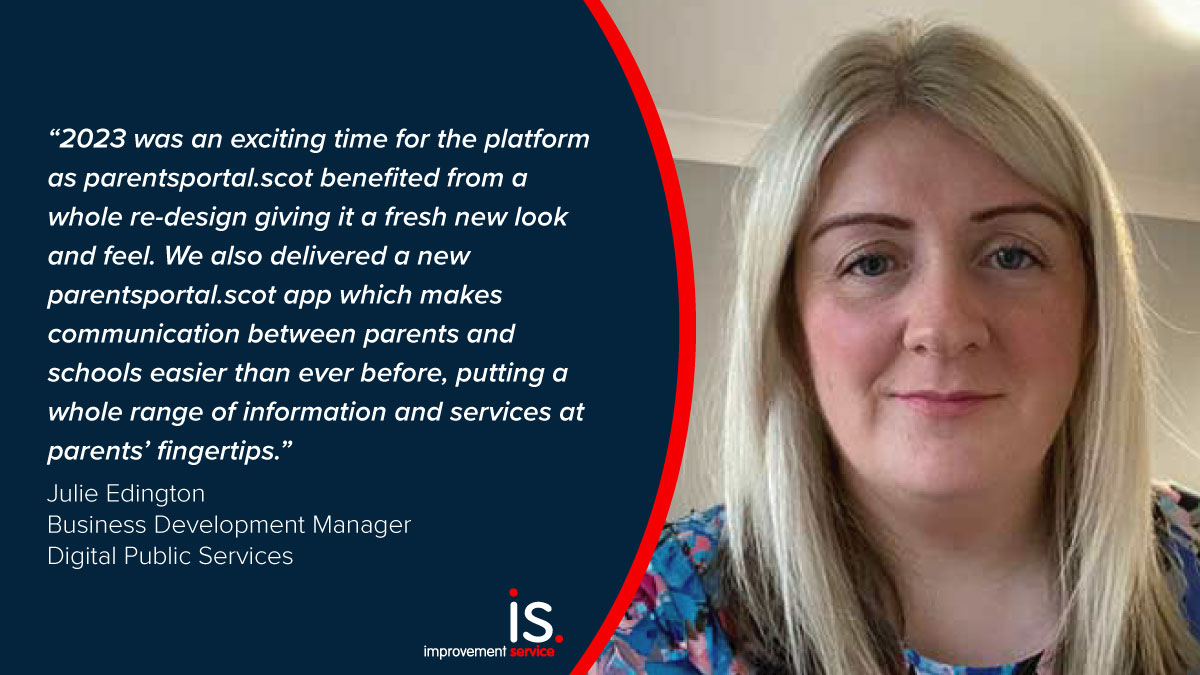 Read the latest blog from DPS Business Development Manager Julie Edington on the improvements that have been made to the parentsportal.scot and our plans for the future of the platform: improvementservice.org.uk/insights/2024/…