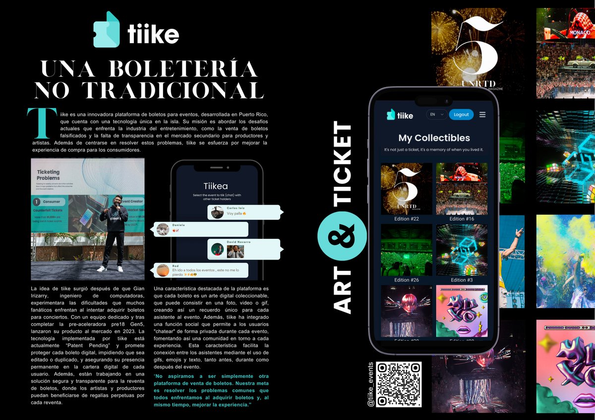 Gracias a UNRTD MAGAZINE por incluirnos en el ISSUE NO. 05 de su revista, pueden verla aquí flipsnack.com/8DA6F9DD75E/un…

#tiike #events #eventospuertorico