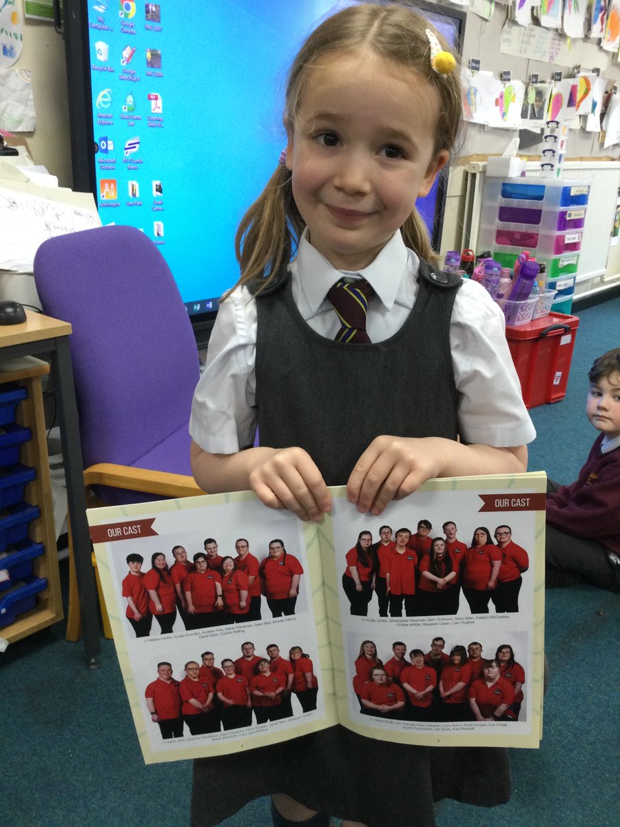Floraidh in Primary 1 told her class all about her Uncle who has Down's Syndrome and who was in a theatre production! She even brought in the programme. Thank you, Floraidh. #DownSyndromeDay