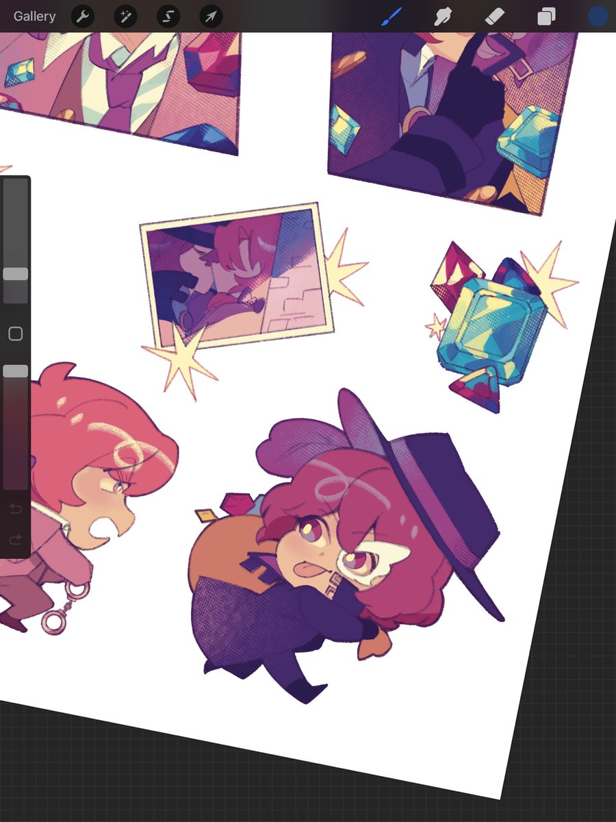 Finally done with this month’s Ko-Fi sticker sheet!!! #wip #soukoku