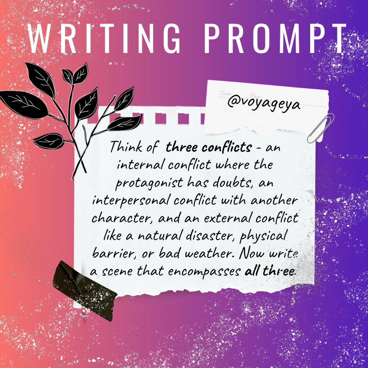 Sending another writing prompt your way! Take your time with this one and let us know what you come with!