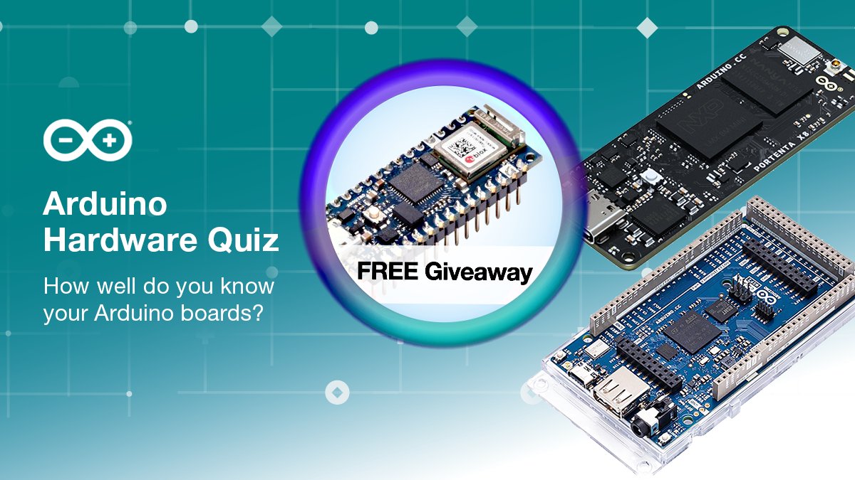 E14Community's tweet image. Take our @Arduino hardware quiz and test yourself on how well you know Arduino! The top scorers can win an #ArduinoNano! bit.ly/4cp0JnK #ArduinoDays2024