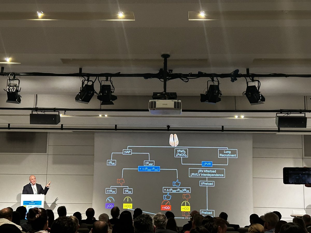 Great talk from @luigicamporota on HD during prone position in ARDS 🫀 🫁
More complex than it appears! 
Prone may ↘️ CO in up to 22%pts
IAP plays an important role in CV effects

Finds more insight in our articles cited w/ @Prof_XMonnet 
🔗 rdcu.be/dB1Bp
#ISICEM24 #ICU