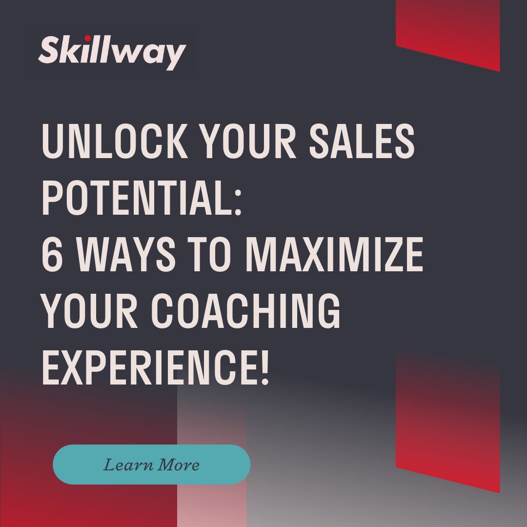 6 Ways to Maximize Your Coaching Experience: Before diving into a sales coaching program, embrace these qualities to ensure you get the most out of it:
1️⃣ Be Curious
2️⃣ Be Coachable
3️⃣ Be Disciplined
4️⃣ Set Bias Aside
5️⃣ Take Risks
6️⃣ Do The Work

skwy.co/3wGRZJf