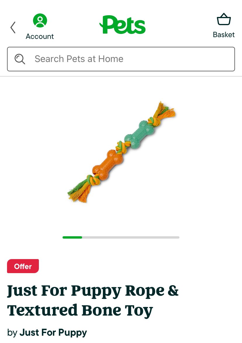 JigglyRG's tweet photo. Hey @PetsatHome I bought this for our 4 month puppy less than 48 hours ago and it’s been compromised 🫣Have I been unlucky with a dodgy manufactured batch, or is our cocker pup too much of a chewer for your puppy toys? https://t.co/R5qUxNK8wP
