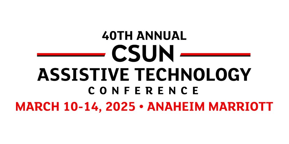 That’s a wrap on #CSUNATC24! Celebrate 40 years with us, March 10 to 14, 2025, when we return to the @AnaheimMarriott in Anaheim, California, for the 40th Annual CSUN #AssistiveTechnology Conference! #a11y #Accessibility #AssistiveTech