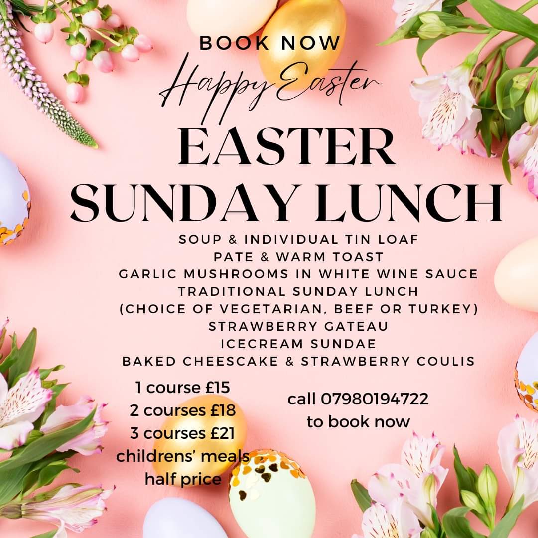 Book your Easter Sunday lunch now 🐣🐰💐