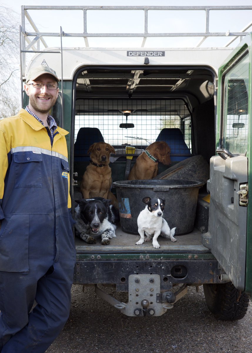 This is Tom & his dogs! He farms the fields opposite us. . He collects some of our spent grain (malt we’ve brewed with) to feed to his sheep. It still has plenty of nutrients even after a brew day! . Grown, brewed with, then used, all in about 10 miles. Beautifully sustainable!