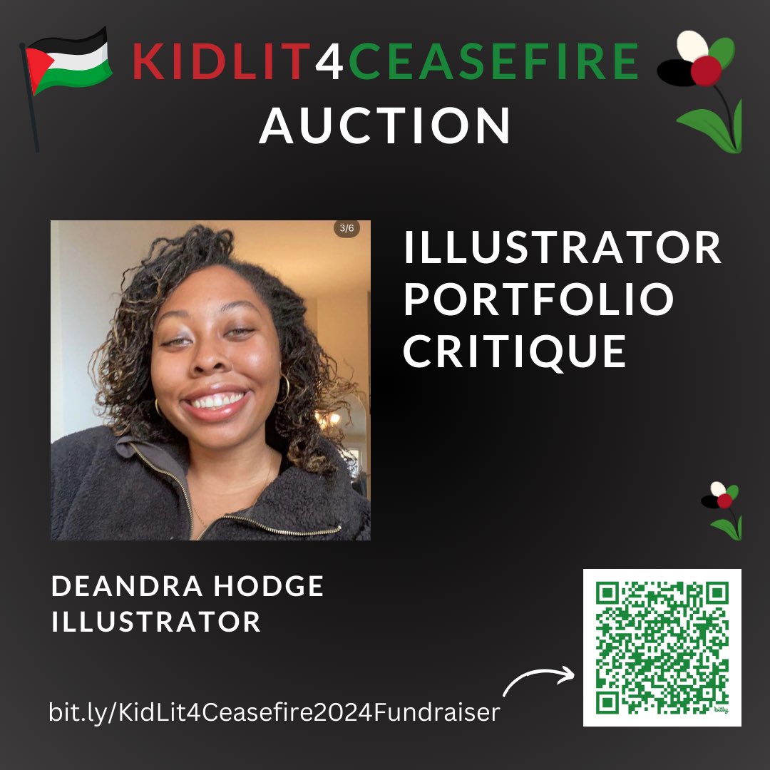 I’m donating an illustrator portfolio critique for the #kidlit4ceasefire fundraiser. The fundraiser begins on March 25th through April 10th. Use the link in my bio to check out all the cool things up for auction!