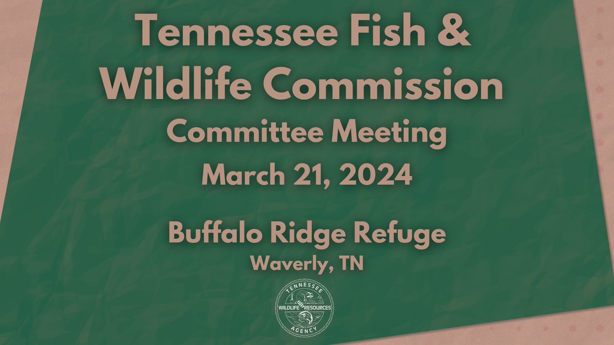 Join us LIVE at 1 p.m. CST for today's Tennessee Fish and Wildlife Commission meeting. Watch: youtube.com/live/_aON7Xnrr… #tnwildlife #gooutdoorstennessee