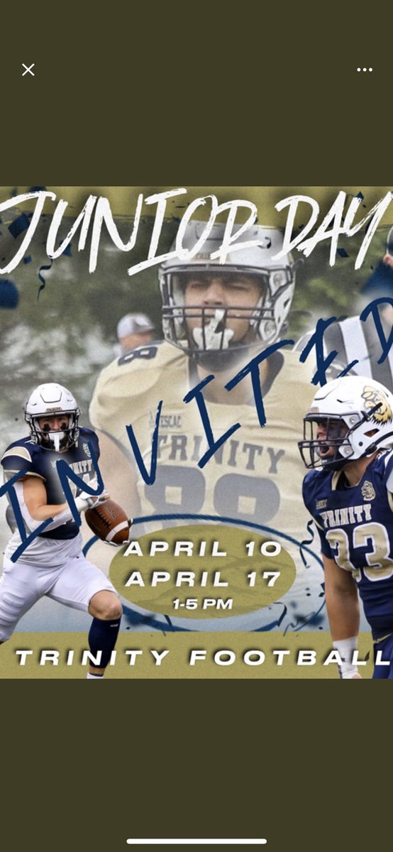 Thank you <a href="/_coachdwilliams/">Denver Williams</a> for the invite to Trinity college junior day can’t wait to be on campus.
<a href="/StepinacSports/">Stepinac Athletics</a>