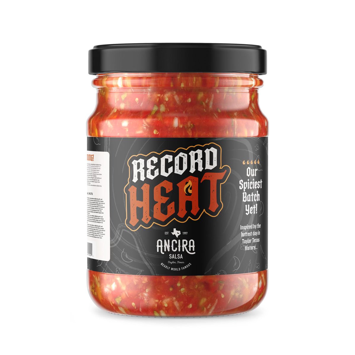 Coming soon. Ancira’s “Record Heat” Salsa! 
Inspired by the hottest day in Taylor, TX history! 
☀️🥵🔥🌶️🫙
You asked for hotter, well there’s no turning back now. Get ready…
#ancirasalsa #RecordHeat