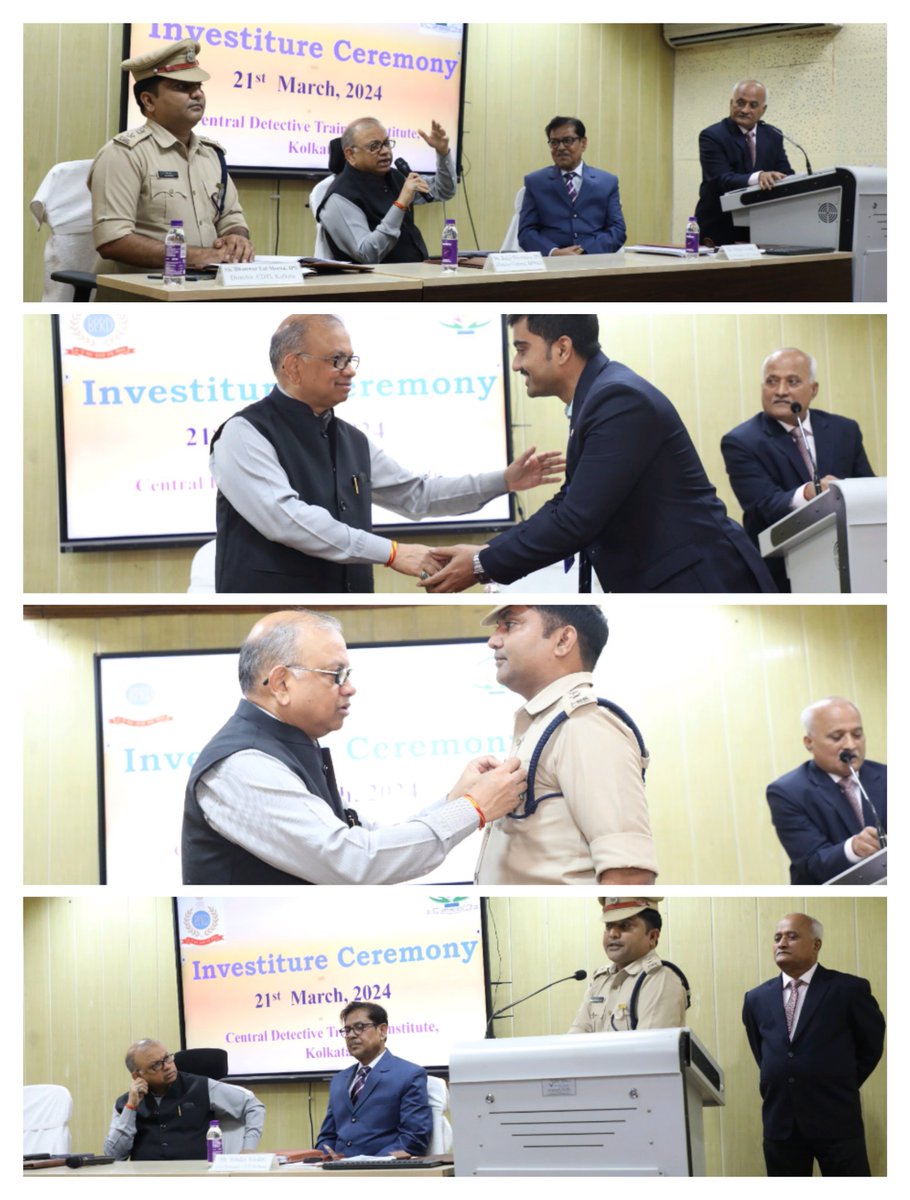 आ नो भद्राः क्रतवो यन्तु विश्वतः Sh. Balaji Srivastava, DG, BPRD honoured officers & staff at the Investiture Ceremony at CDTI Kolkata with DG Commendation Discs and Commendation Certificates for their invaluable contribution to new criminal law. #CapacityBuilding