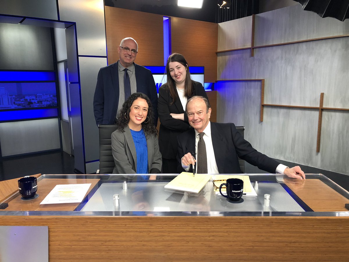 AG_Reports's tweet photo. Had a great time filming an episode of #ArkansasWeek this morning with Steve Barnes, Josie Lenora and @stevebrawner
Check out @ArkansasPBS this weekend for the latest on the upcoming fiscal session, election season and proposed ballot initiatives.
#arpx #arleg @ArkAdvocate https://t.co/LQeiLzyJKJ