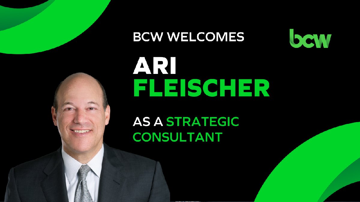 BCW welcomes former White House Press Secretary @AriFleischer as a Strategic Consultant, providing executive-level communication strategy and counsel to our clients. To learn more, visit: bit.ly/4ctXD1N