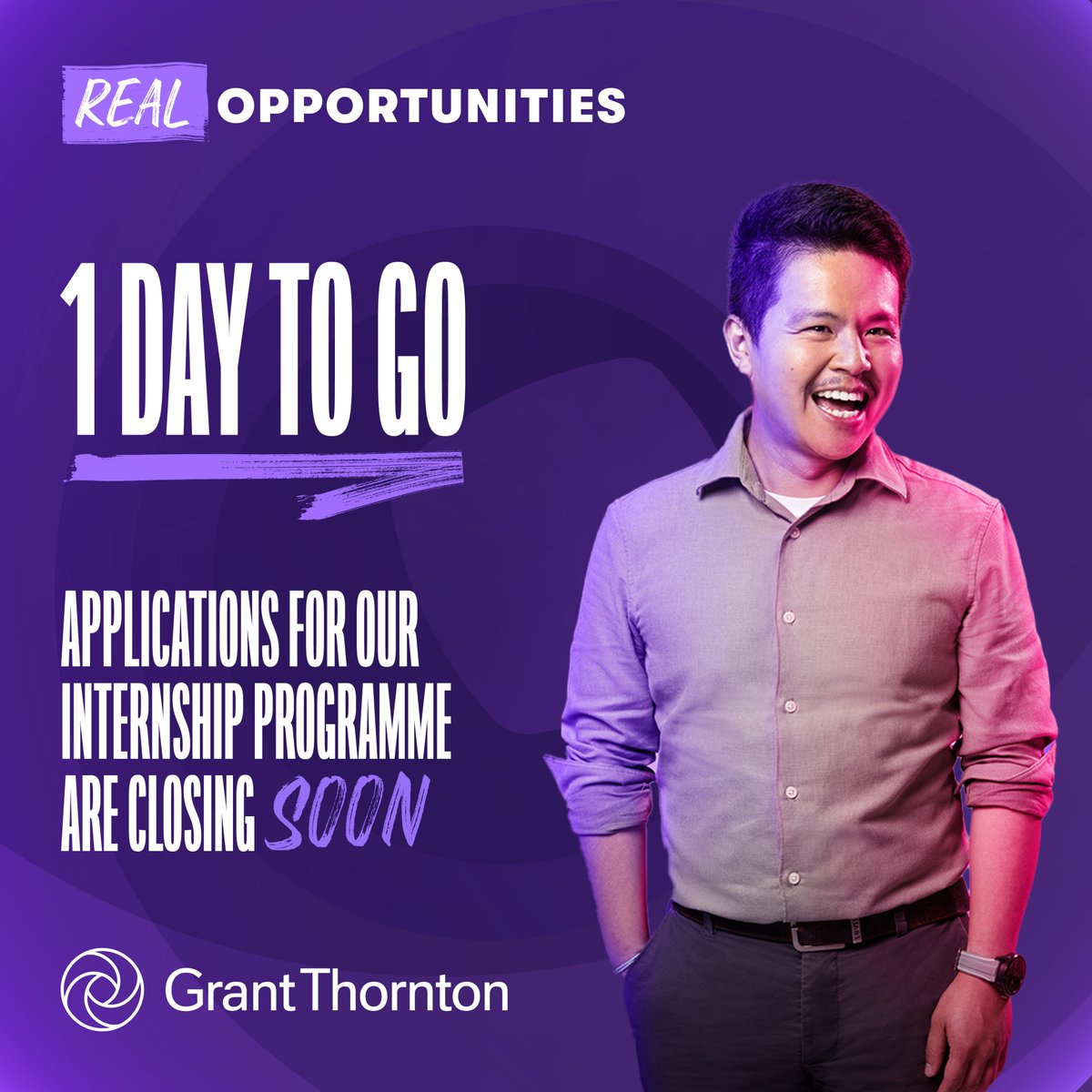 *CLOSING TOMORROW* 
Applications will close tomorrow for our Summer Internship Programme, don't miss out and apply now: 
grantthorntonni.com/careers/early-…
#RealOpportunities #InternshipOpportunities #ApplyToday